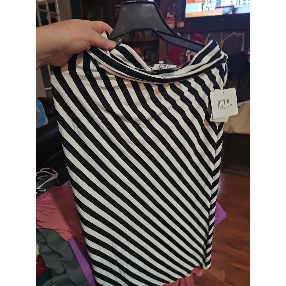 Joey B Long Skirt Black And White  X Large
